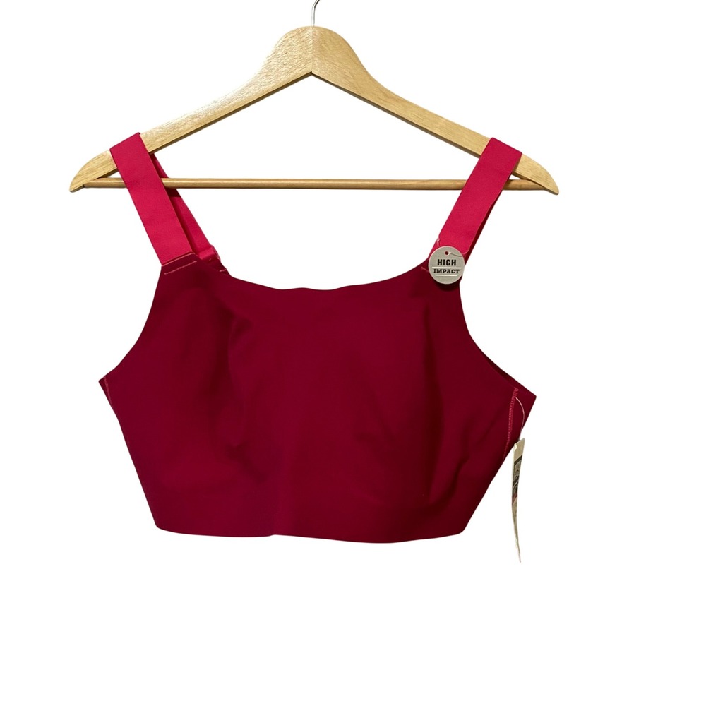 Duluth Trading Co Adjustabust Bonded High Impact Sports Bra Magenta Size 12 NEW